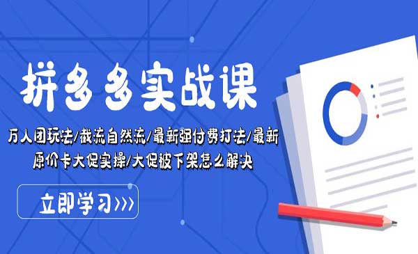 拼多多实战课-蚂蚁计划