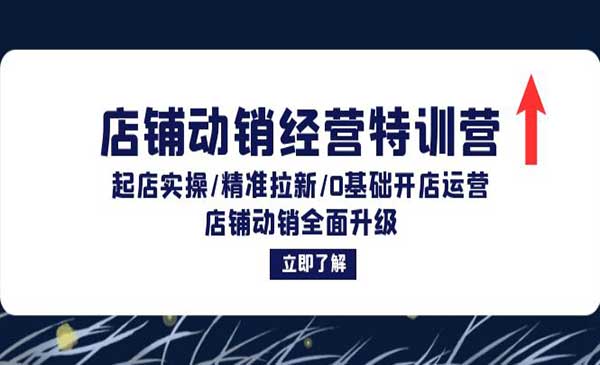 店铺动销经营特训营-蚂蚁计划