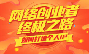 网络创业者之路，打造个人IP，适合任何人-蚂蚁计划