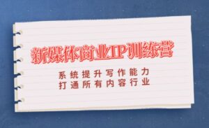 新媒体商业IP训练营 系统提升写作能力 打通所有内容行业-蚂蚁计划