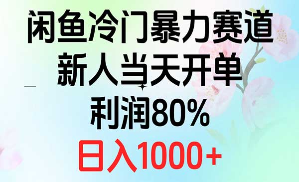 闲鱼冷门暴力赛道当天开单-蚂蚁计划