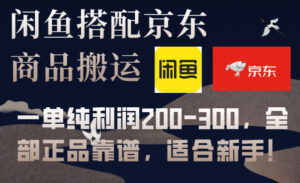闲鱼+京东备份库搬运项目一单纯利润200-300，全部正品靠谱，适合新手！-蚂蚁计划