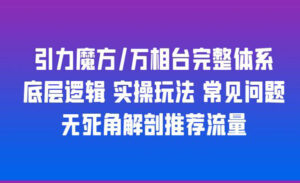 引力魔方万相台完整体系底层逻辑+实操玩法+常见问题+无死角解剖推荐流量-蚂蚁计划