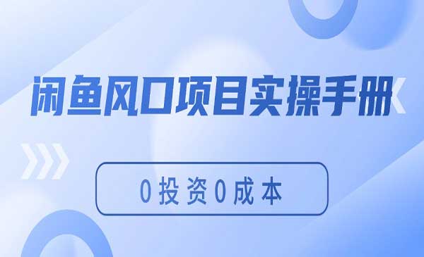 闲鱼风口项目实战-蚂蚁计划