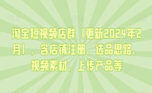 淘宝短视频店群玩法-蚂蚁计划