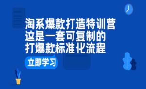 淘系爆款打造特训营这是一套可复制的打爆款标准化流程-蚂蚁计划