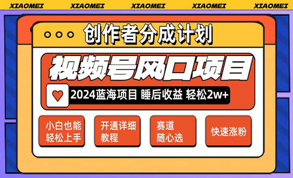 视频号大风口-蚂蚁计划