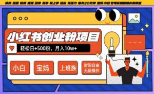 小红书创业粉日+500-蚂蚁计划