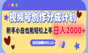 视频号创作分成计划-蚂蚁计划