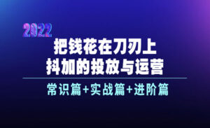 抖加的投放与运营：常识篇+实战篇+进阶篇（28节课）-蚂蚁计划