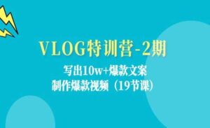 VLOG制作爆款视频-蚂蚁计划