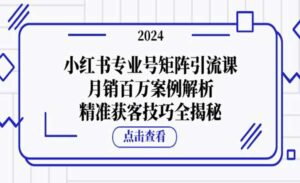 小红书专业号矩阵引流-蚂蚁计划