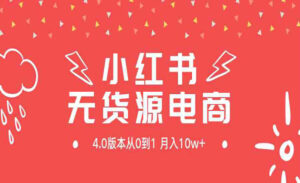 小红书无货源新电商4.0-蚂蚁计划