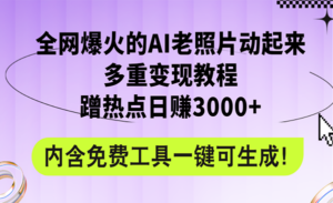 AI老照片爆火项目-蚂蚁计划